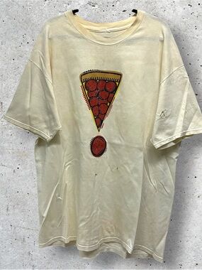 Vintage Y2K-90s Pizza Hut White Distressed Promo T-Shirt // XL